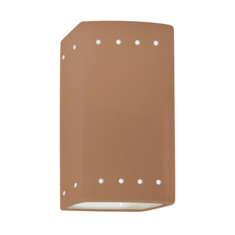 Small LED Rectangle w/ Perfs - Open Top & Bottom (Outdoor) (254|CER-0925W-ADOB-LED1-1000)