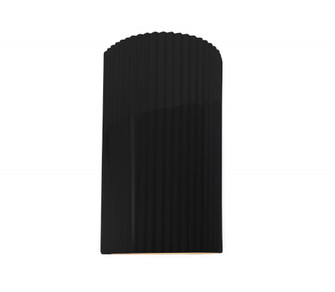 Large ADA LED Pleated Cylinder (Outdoor) (254|CER-5745W-BKMT)