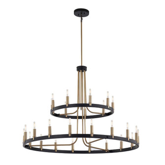Clayton 42” 2-Tier 27-Light Chandelier (254|NSH-8048-MBBR)