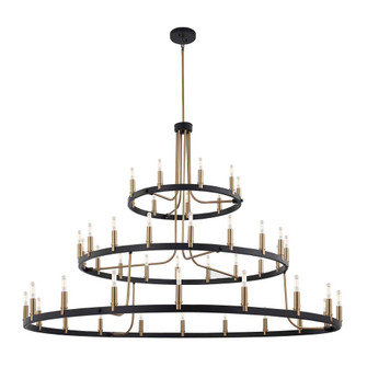 Clayton 60'' 3-Tier 45-Light Chandelier (254|NSH-8049-MBBR)