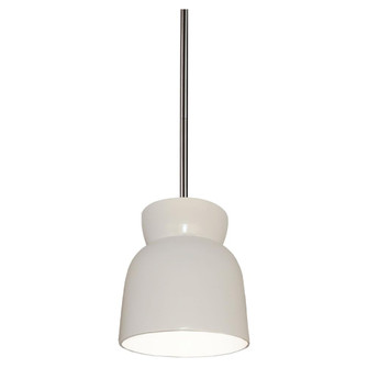 Large Hourglass LED Pendant (254|CER-6515-WHT-NCKL-RIGID-LED1-700)