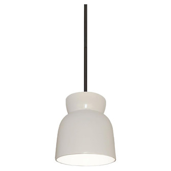 Large Hourglass LED Pendant (254|CER-6515-WHT-MBLK-RIGID-LED1-700)