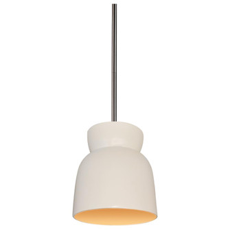 Large Hourglass LED Pendant (254|CER-6515-MTGD-NCKL-RIGID-LED1-700)