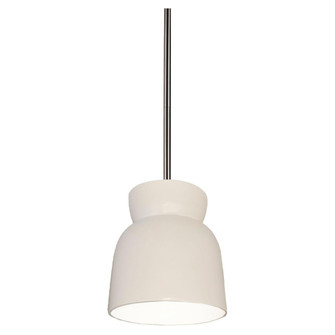 Large Hourglass LED Pendant (254|CER-6515-MAT-NCKL-RIGID-LED1-700)