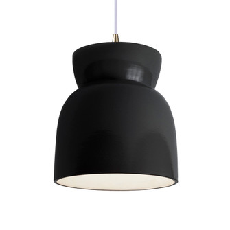 Large Hourglass LED Pendant (254|CER-6515-BLK-ABRS-RIGID-LED1-700)