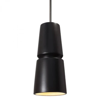 Small Cone 1-Light Pendant (254|CER-6430-CRB-NCKL-RIGID)