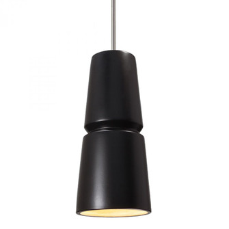 Small Cone 1-Light Pendant (254|CER-6430-CRB-CROM-RIGID)