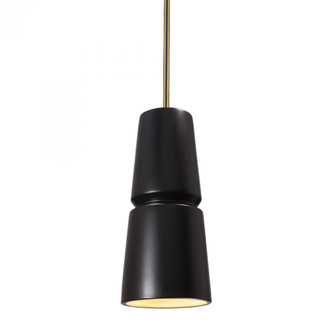 Small Cone 1-Light Pendant (254|CER-6430-CRB-ABRS-RIGID)