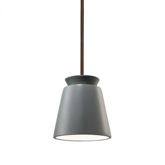 Small Trapezoid LED Pendant (254|CER-6425-PWGN-DBRZ-RIGID-LED1-700)
