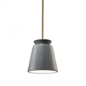 Small Trapezoid LED Pendant (254|CER-6425-PWGN-ABRS-RIGID-LED1-700)