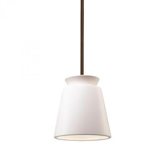 Small Trapezoid LED Pendant (254|CER-6425-MAT-DBRZ-RIGID-LED1-700)