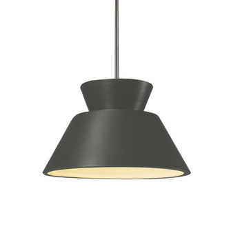 Trapezoid 1-Light Pendant (254|CER-6420-PWGN-NCKL-RIGID)