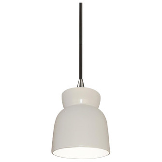 Large Hourglass LED Pendant (254|CER-6515-WHT-NCKL-BKCD-LED1-700)