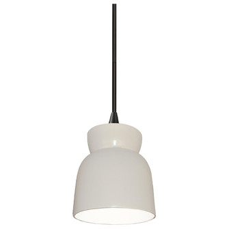 Large Hourglass LED Pendant (254|CER-6515-WHT-MBLK-BKCD-LED1-700)