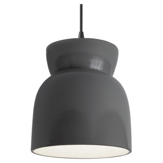 Large Hourglass LED Pendant (254|CER-6515-GRY-MBLK-BKCD-LED1-700)