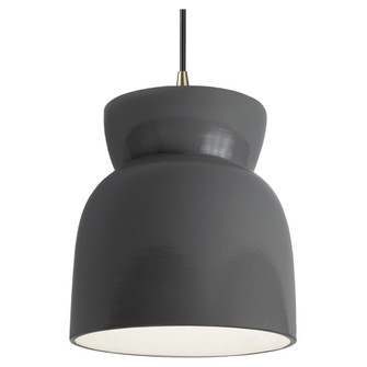 Large Hourglass LED Pendant (254|CER-6515-GRY-ABRS-BKCD-LED1-700)