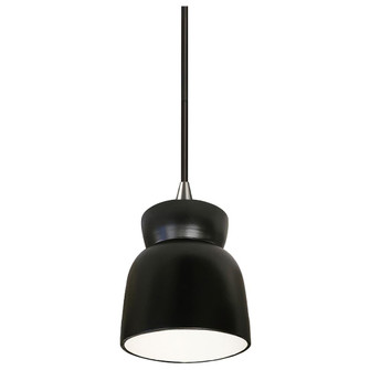 Large Hourglass LED Pendant (254|CER-6515-CRB-NCKL-BKCD-LED1-700)