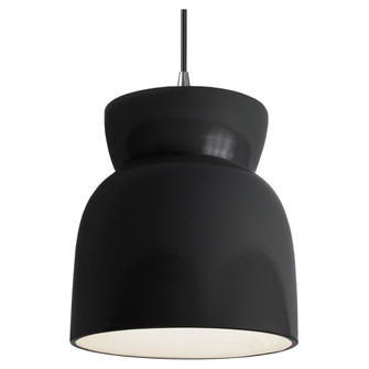 Large Hourglass LED Pendant (254|CER-6515-BLK-CROM-BKCD-LED1-700)