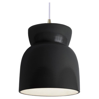 Large Hourglass LED Pendant (254|CER-6515-BLK-ABRS-WTCD-LED1-700)
