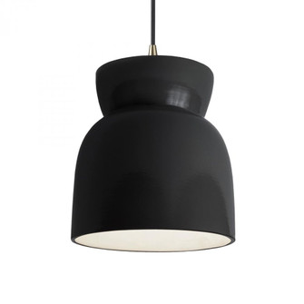 Large Hourglass Pendant (254|CER-6515-BLK-ABRS-BKCD)