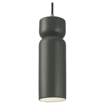 Tall Hourglass LED Pendant (254|CER-6510-PWGN-NCKL-BKCD-LED1-700)