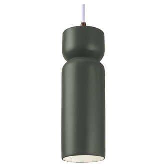 Tall Hourglass LED Pendant (254|CER-6510-PWGN-DBRZ-WTCD-LED1-700)