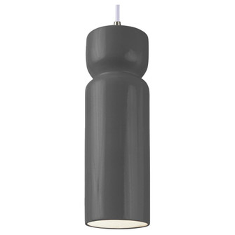 Tall Hourglass LED Pendant (254|CER-6510-GRY-NCKL-WTCD-LED1-700)