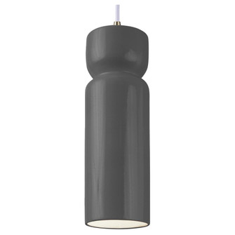 Tall Hourglass LED Pendant (254|CER-6510-GRY-ABRS-WTCD-LED1-700)