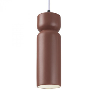 Tall Hourglass Pendant (254|CER-6510-CLAY-MBLK-WTCD)