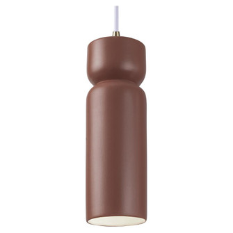 Tall Hourglass LED Pendant (254|CER-6510-CLAY-ABRS-WTCD-LED1-700)