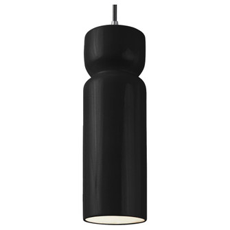 Tall Hourglass LED Pendant (254|CER-6510-BLK-CROM-BKCD-LED1-700)