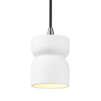 Short Hourglass Pendant (254|CER-6500-WHT-NCKL-BKCD)
