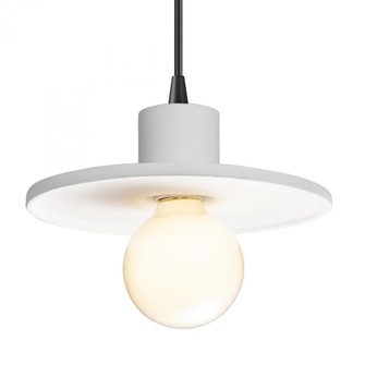 Saucer Pendant (254|CER-6325-WHT-MBLK-BKCD)