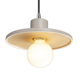 Saucer Pendant (254|CER-6325-MTGD-NCKL-BKCD)