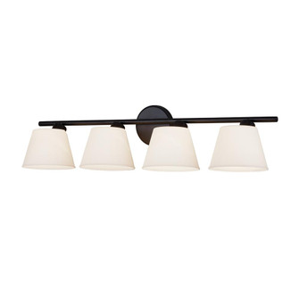 Envoy 4-Light Bath Bar (254|FSN-8074-OPAL-MBLK)