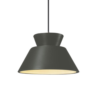 Trapezoid 1-Light LED Pendant (254|CER-6420-PWGN-NCKL-BKCD-LED1-700)