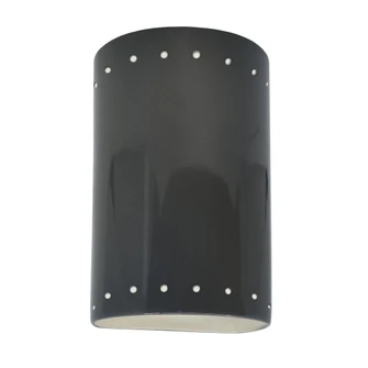 Small ADA Cylinder w/ Perfs - Closed Top (254|CER-5990-GRY)