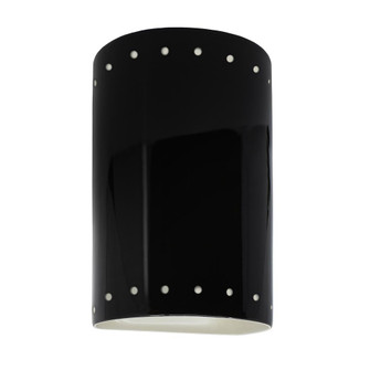 Small Cylinder w/ Perfs - Closed Top (Outdoor) (254|CER-0990W-BKMT)