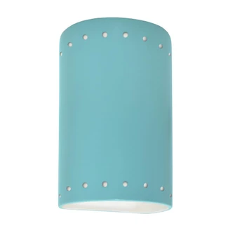 Small LED Cylinder w/ Perfs - Closed Top (254|CER-0990-RFPL-LED1-1000)