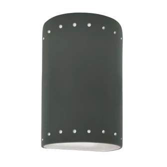 Small Cylinder w/ Perfs - Closed Top (254|CER-0990-PWGN)