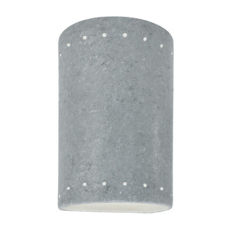 Small LED Cylinder w/ Perfs - Closed Top (254|CER-0990-CONC-LED1-1000)