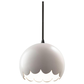 Scallop LED Pendant (254|CER-6470-MAT-MBLK-BKCD-LED1-700)