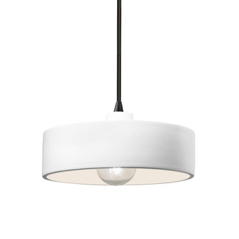 Dish Pendant (254|CER-6460-WHT-MBLK-BKCD)
