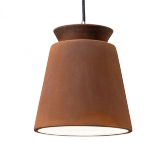Small Trapezoid LED Pendant (254|CER-6425-RRST-NCKL-BKCD-LED1-700)