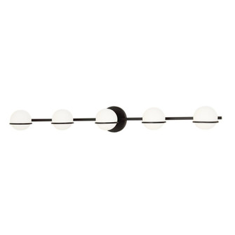 Centric 5-Light Bath Bar (254|FSN-4165-OPAL-MBLK)