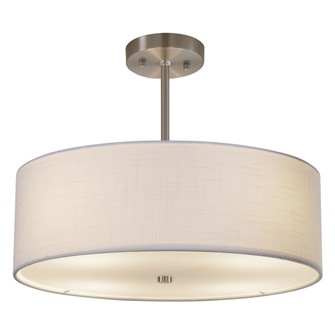 Classic 18'' LED Drum Pendant (254|FAB-9591-WHTE-NCKL-LED4-2800)