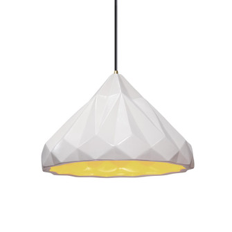 Geometric 1-Light Pendant (254|CER-6450-MTGD-ABRS-BKCD)