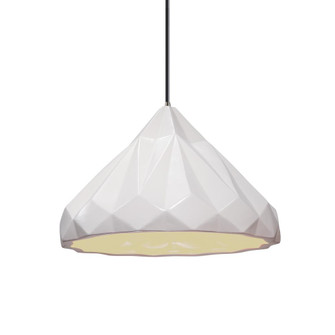 Geometric 1-Light Pendant (254|CER-6450-MAT-NCKL-BKCD)