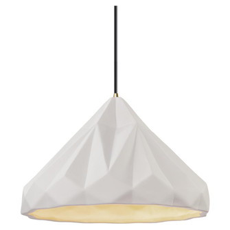 Geometric 1-Light LED Pendant (254|CER-6450-BIS-ABRS-BKCD-LED1-700)