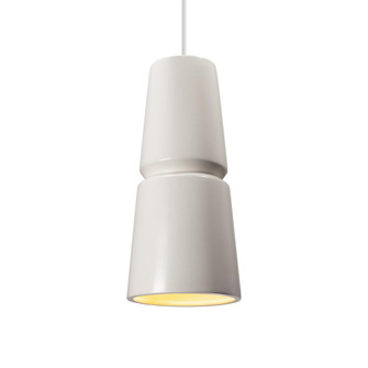 Small Cone 1-Light Pendant (254|CER-6430-MAT-NCKL-WTCD)